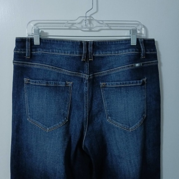 Wide leg jeans Kancan sz 31 style KC7126D dark wash with whiskering high rise - Picture 8 of 15